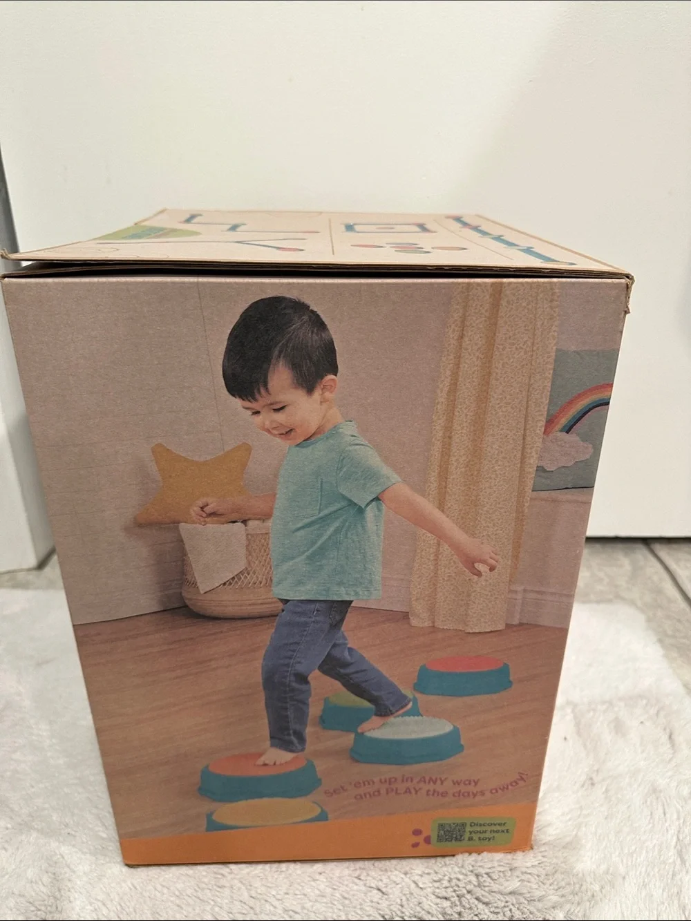 Balance & Build Sensory Stepping Stones Set - Orange